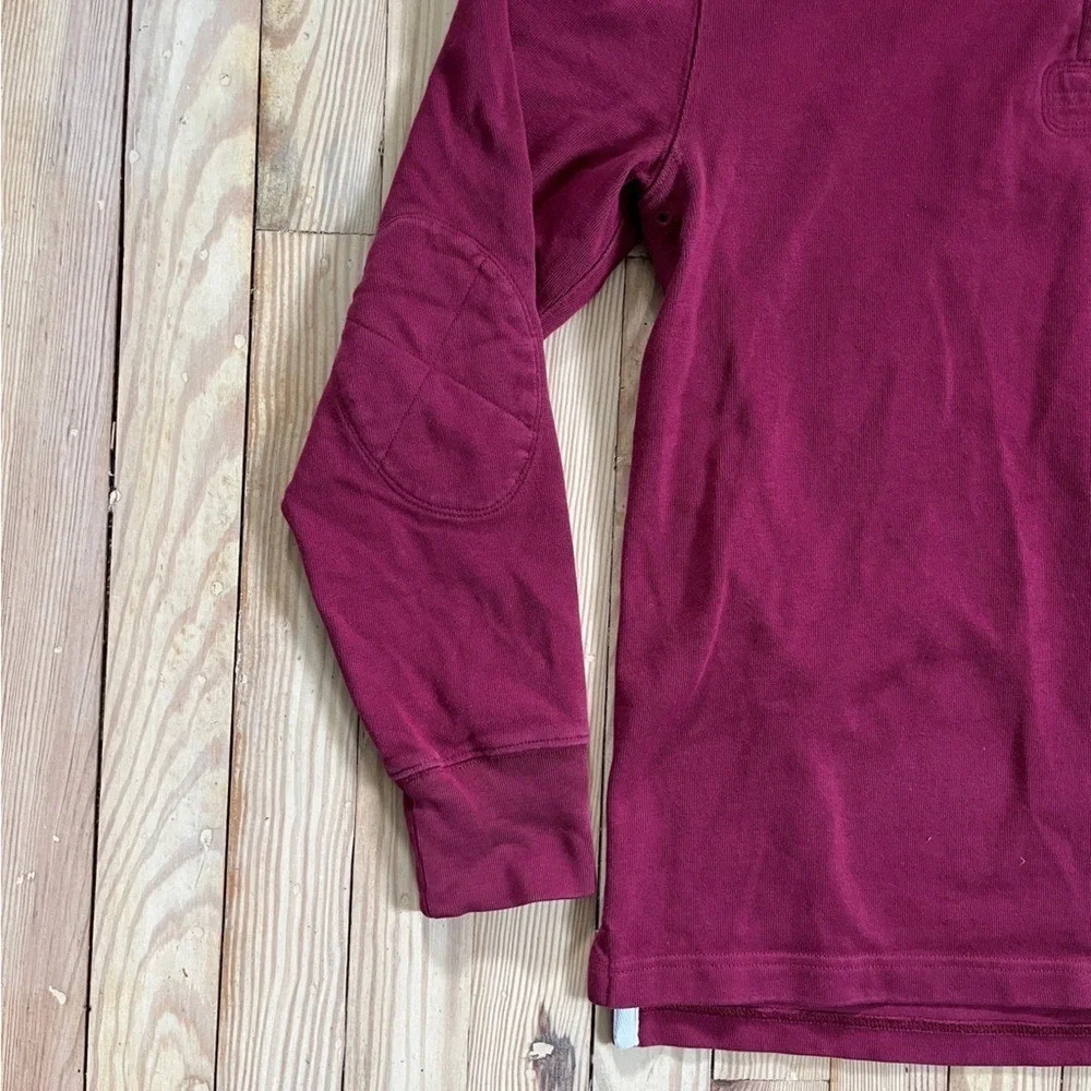 Vintage J.Crew Maroon Utility Casual Quarterzip Jacket with Elbow Patches‎ sz S